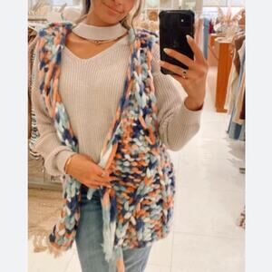 POL Chunky Crochet Sweater Vest Size Small